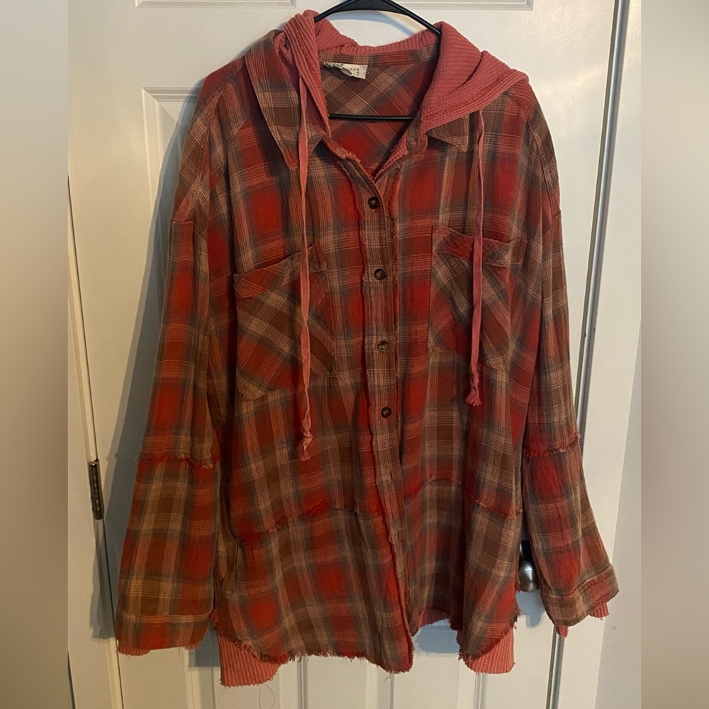 Bridgets boutique oversized plaid shacket